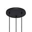 Suspension moderne 3 lumières Scott - noir mat et verre ambré