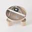 Plafonnier pivotant Bruna 3 lumières à abat-jour striés en beige