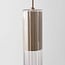 Suspension Frida beige avec verre nervuré, 4 lumières