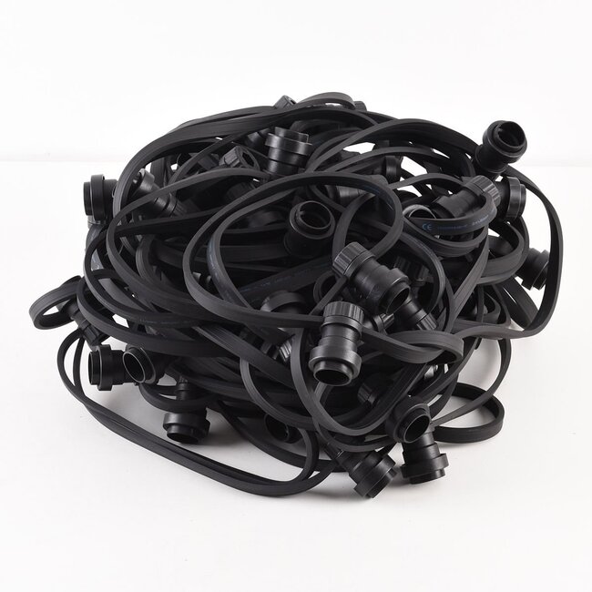 Guirlande guinguette de 35 mètres avec fiche et raccords 35 ou 70 montés
