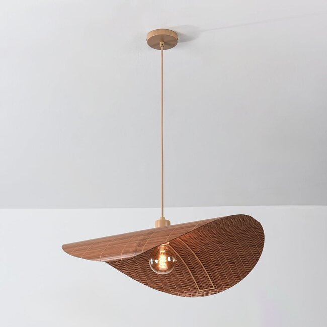Suspension Roses en bambou tressé - marron