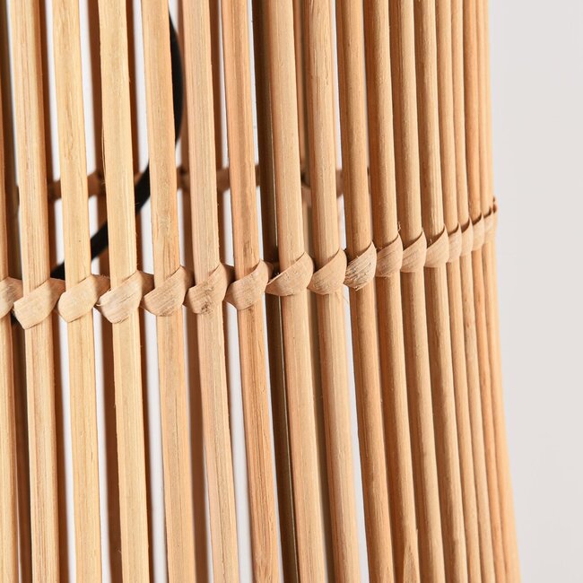 Lampadaire Floris en bambou tressé - naturel