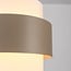Suspension Klari beige avec verre blanc laiteux, 3 lumières