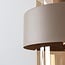 Suspension Kodi beige avec verre ambré, 3 lumières