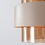 Suspension Klari beige avec verre ambré, 3 lumières