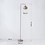 Lampadaire Kodee beige avec verre ambré
