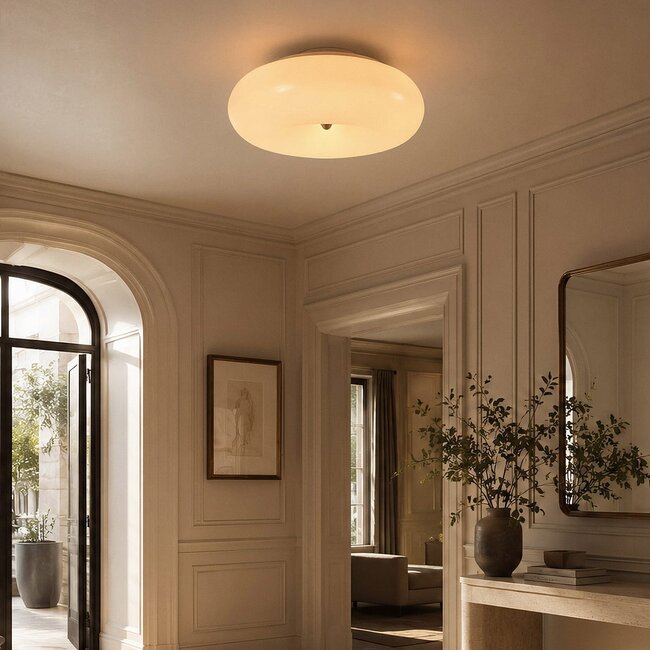 Plafonnier Rosalie avec verre beige