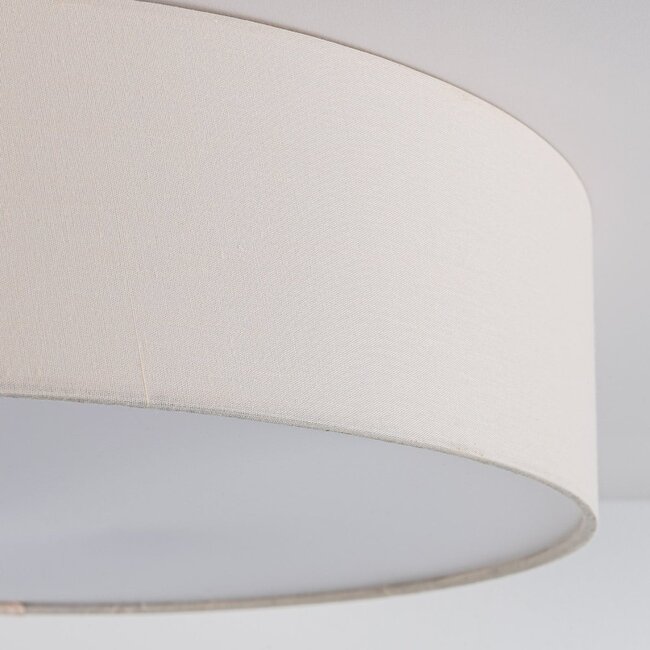 Plafonnier Jantine avec abat-jour en tissu - beige