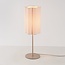 Lampe de table Mirjam avec abat-jour plissé en lin - beige