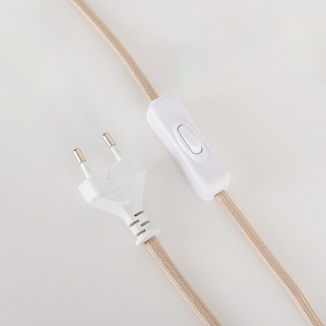 Lampe de table Mirjam avec abat-jour plissé en lin - beige