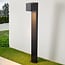 Lampe d'extérieur sur pied Simone à tête carrée noire - 30 cm