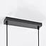 Suspension design noir avec verre ambré et fumé, 10 lumières - Deka
