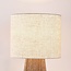 Lampe à poser Ranpu boho chic avec abat-jour en lin