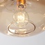 Suspension rétro Maracas avec verre ambré - 4 lumières