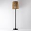 Lampe solaire sur pied Elyra aspect rotin à LED intégrée