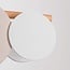 Suspension Zenner à 5 lumières - lin naturel, bois et accents blancs