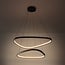 Suspension Nivara - doubles anneaux LED noirs, variateur à 3 niveaux