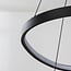 Suspension Nivara - doubles anneaux LED noirs, variateur à 3 niveaux