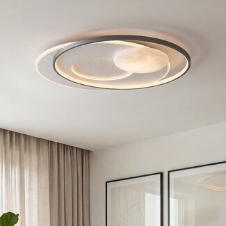 Plafonnier Eclipse dimmable à 3 étapes LED - blanc et gris
