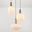 Suspension Viola 3 lumières, verre opalin et beige