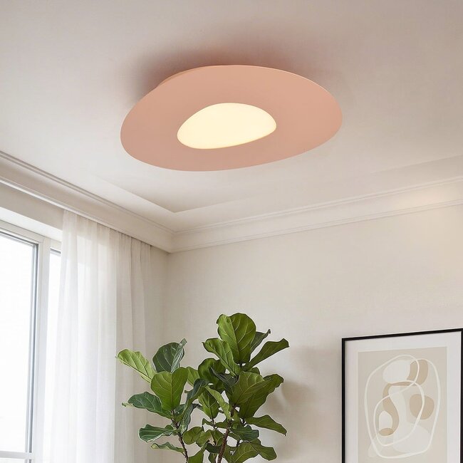 Plafonnier Felora en beige chaud avec forme organique