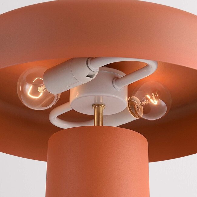 Lampe de table Eleonora 2 lumières en terracotta