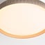 Plafonnier LED dimmable à 3 étapes Terinda blanc avec effet nervuré et détail doré