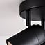 Spot de plafond Nivo 3 lumières à spots pivotants en noir