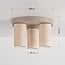 Plafonnier Cova avec trois spots aspect travertin - beige sable