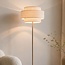 Lampadaire Corry avec abat-jour en lin - beige sable