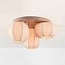 Plafonnier Florina avec 3 abat-jours en lin beige - taupe