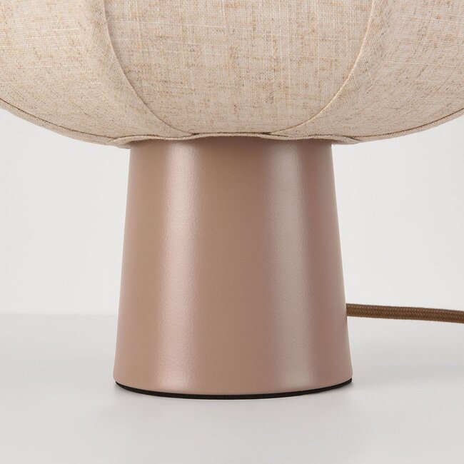 Lampe de table Myrna avec abat-jour en lin - taupe