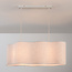 Suspension Hirom à 2 lumières - beige et abat-jour en lin
