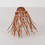Abat-jour pour guirlande guinguette en aspect rotin couleur bois foncé
