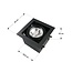 AR111 spot encastrable réglable Carter - noir