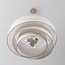 Suspension Nerai à 3 lumières - beige et abat-jour en lin superposés