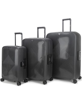 Decent Axiss-Fix Kofferset Zwart Inhoud 43, 80, 110 Liter