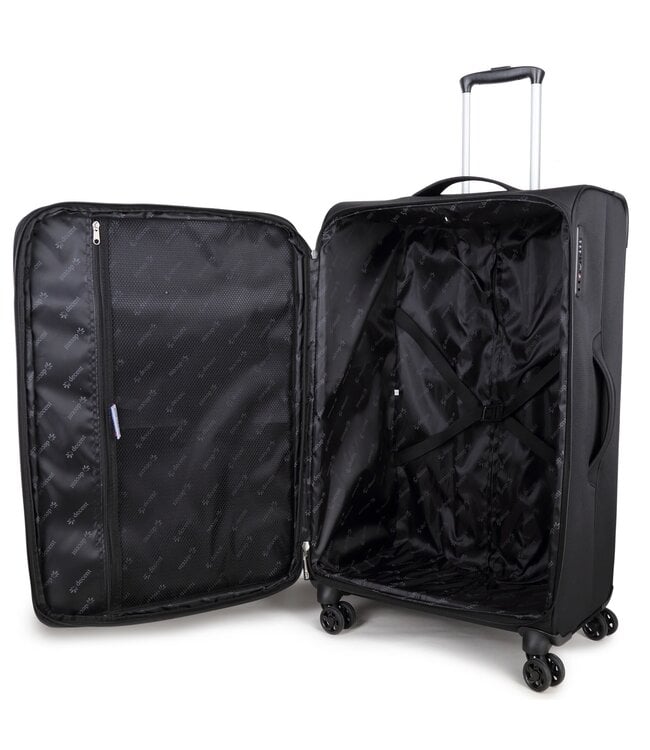 Decent D-Upright Grote koffer Zwart 76X46X32 CM