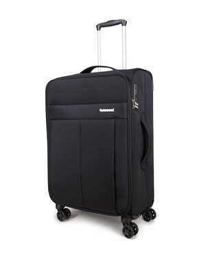 Decent D-Upright Medium Koffer Zwart 65L 66x40x27cm