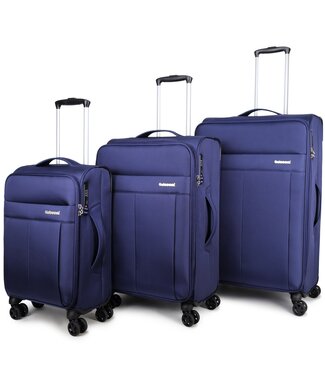 Decent D-Upright Kofferset Donkerblauw Inhoud 34, 65, 102 Liter