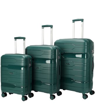 Decent One-City Kofferset Groen Inhoud 105, 72 en 36 Liter