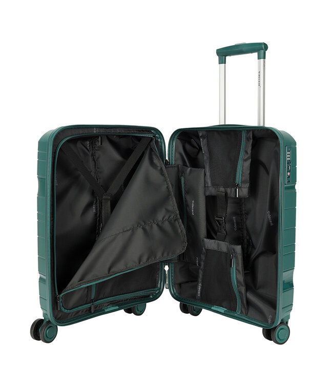 Decent One-City Handbagage Koffer Groen 36 Liter 55x38x20cm