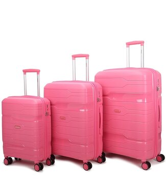 Decent One-City Kofferset Roze Inhoud 105, 72 en 36 Liter