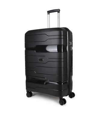 Decent One-City Koffer Groot Zwart 105 Liter 76x50x31cm