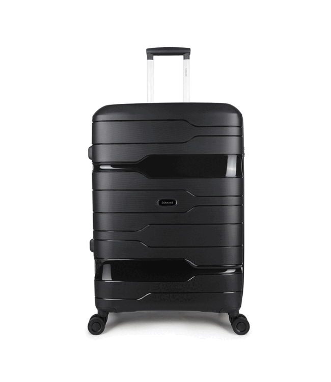 Decent One-City Handbagage Koffer Zwart 36 Liter 55x38x20cm