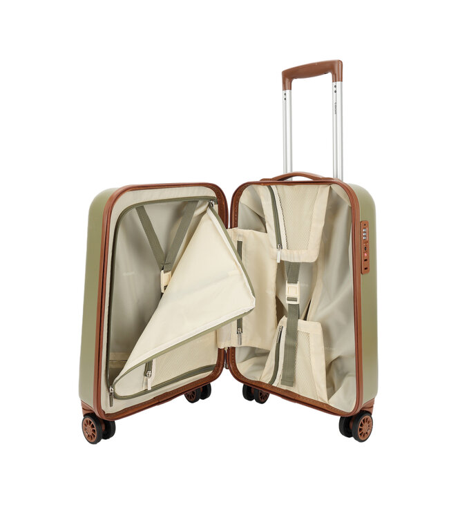 Decent Retro Handbagage koffer Groen 55X35X20 CM