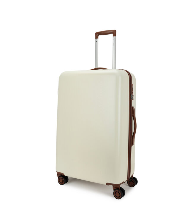 Decent Decent Retro Grande Valise Blanc 96L 76x48x30cm
