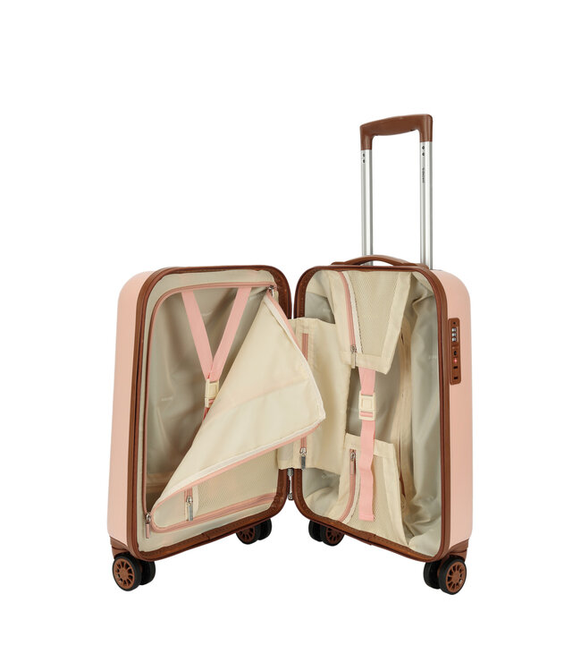 Decent Retro Handbagage koffer Roze 55X35X20 CM