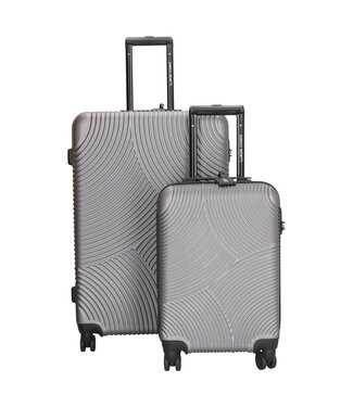 Enrico Benetti Reiskoffers Louisville Grijs Kofferset 2-Delig 91 en 30L