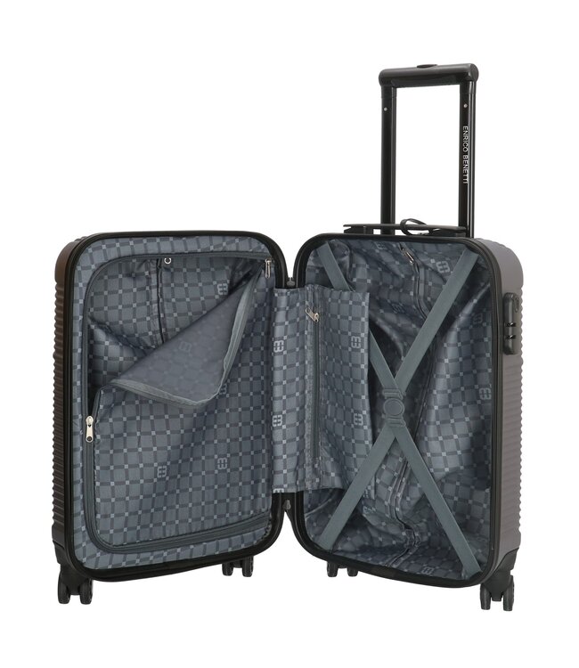 Enrico Benetti Reiskoffers Louisville Grijs Kofferset 2-Delig 91 en 30L
